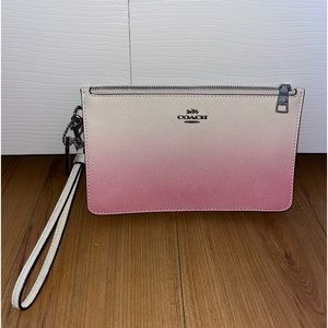 Coach pink ombré wallet wristlet